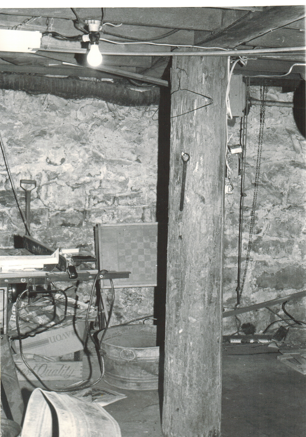 34ShepardAveCoulterCottageSept1989BasementTreeTrunkPost.jpeg